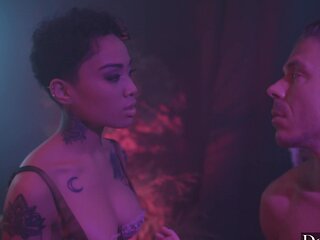 Mick Blue stuffed ebony hottie Honey Gold with cock