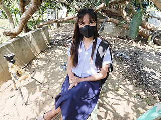18 Year Old Schoolgirl Gets Virginity Taken by Classmate in Public