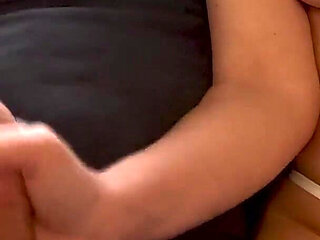 Hot Wife Gives an Explosive Handjob - Cum Drenched Shirt