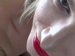 Cum Makes My Nylon Legs Even More Beautiful Pantyhose Blow Job & Lipstick Tease