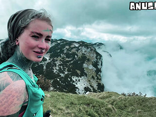 Mountainside Fuck Facial Cumshot in the Wild