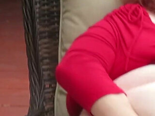 Oh fun on my patio in my new boots doing a booty shake and