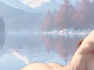 Snowy Serenity: Steamy Morning Coffee Break