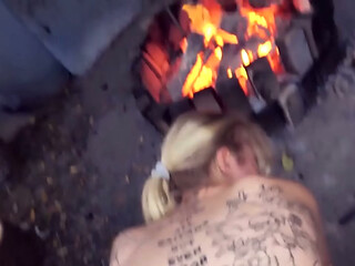 Crazy Exhibitionist Fucks At Abandoned Place