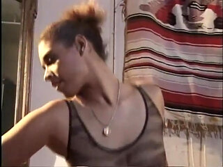 Big black cock in natural boobs black hairy pussy