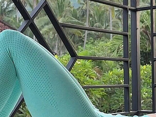 Breath Practice and Express Stretch on Outdoor Balcony