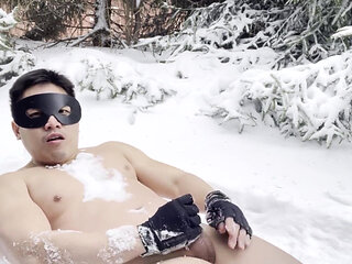 Frozen Heat: Naked in the Snow with a Massive Finish