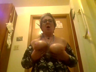 New Model Tries Strip Tease and Touching Herself with Hot Vibe Huge Dildos