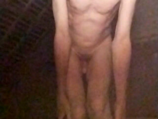 Stiriptease in an attic, then naked, I and finger myself...