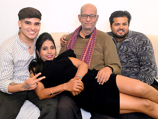 Indian Asian Desi Son and hi Girlfriend Sex Hardcore Four Some ,Three  Some Haescore Foreplay and Fucking Video