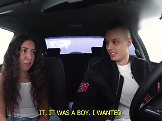 Heat up the YouTube demonstrate with a audition couch interview of a bare damsel and pornstar, in a super-steamy car with immense ass, for the