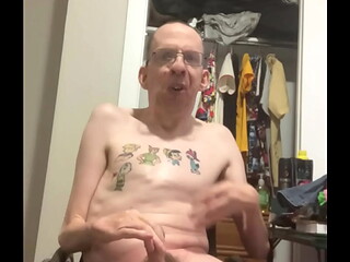 Handicap man playing with himself
