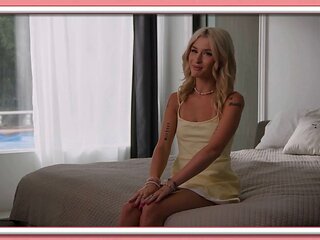 Petite blonde babe Emma Rosie gets rode by cool bleach blonde Chad Alva