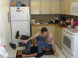 ManPuppy Jake Skittles Shows Richard Lennox Who Is The Boss With Intense Face Sitting