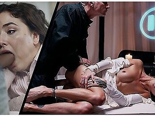 Ryan Driller, Scarlet Skies And Lina Paige - Hot Chicks Freeze In Time Horny Men Realize Their Deepest Fantasies