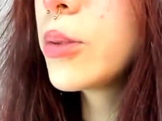 A Fan Makes Me Undress, a Latina with Red Hair and Small Tits