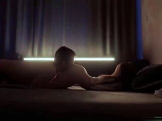 Naked Couple Intense Bedroom Foreplay and Teasing