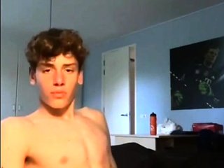 Curly twink Chris jerking