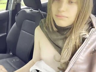 We get turned on by car sounds, making out, touching each other's boobs, and reaching climax.