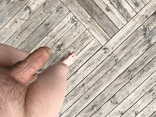 Boy jerks off naked at a lake (Remastered)