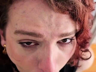 Amateur shemale tranny facialized after a blowjob