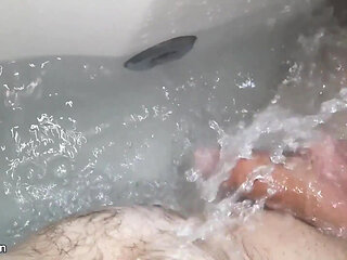 Fucking a Hot Tub Water Jet - Soloxman