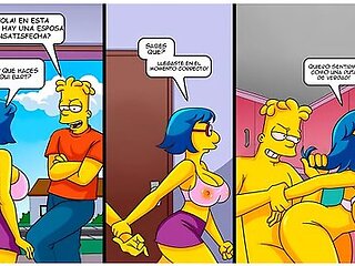 The Simpsons: Bart Fucks His Best Friend Milhouses Mother [eng Sub] With Sexo Duro, Car Toon And Tetas Grandes