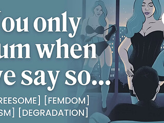 ASMR Audio Porn: FFM Threesome with British Dominatrix &ndash_ BDSM, Femdom &amp_ Degradation &ndash_ Erotic Audio Roleplay for Women