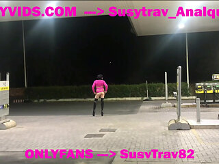 slutwalk pink bitch needs cocks and cum at gas station