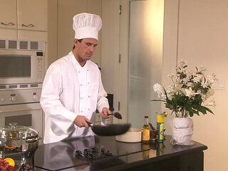 Hairy brunette with big tits gets slammed from behind