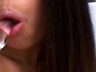 Hot Asian teen takes a big cock
