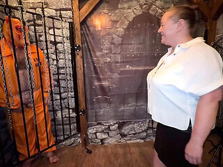 Governess Domination: Piggy Slave Humiliated in Dungeon with Big Tits and Body Hair Fetish
