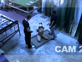 Blindfolded free use slut Gabriela Glazer anal creampie