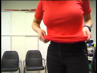 Busty german milf is blowing big cock in POV