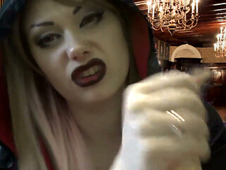 Dangerouse Vampire punish and milk your cock