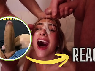 React: Slut Gets SPITROASTED then does CUM WALK in public - Lily Phillips