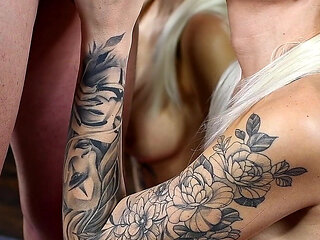 A Magnificent Blowjob From a Busty Beauty with a Facial and Cum Kisses