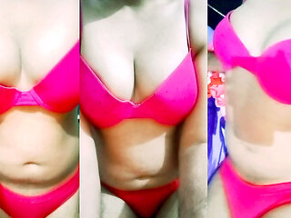 Indian Gay Crossdresser Gaurisissy XXX Sex in Pink Honeymoon Lingerie