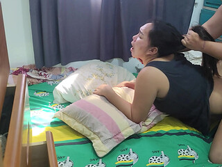 CHEATING WIFE ALMOST CAUGHT WHILE FUCKING WITH HIS LOVER