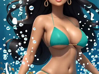 underwater Indian girl bikini (Ai model)