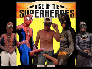 Batman and Spiderman use Big Cocks to Team Up with Sixxbig