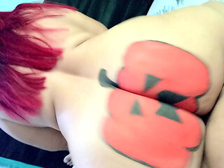 This Pumpkin Doesn't Scare You: Big Ass From Gina Halime Fucking This Halloween