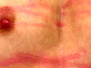 Blindfolded Chelsy breast whip