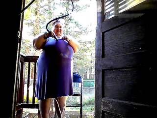 Showering in the water hose. pt 4 (Last part)