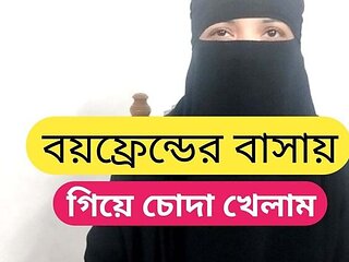 Bangladeshi Hijabi Girlfriend Fucks Boyfriend in Hot Desi Sex - Lubna GF & Rubina BD