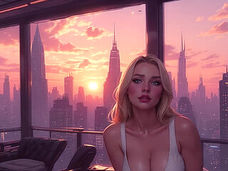 Cloud Level Olivia in the Future Suggestive Teasing showing her Ample Cleavage Part 2