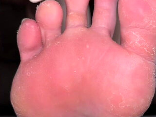 Asmr Foot Scrubbing and Oily Feet POV