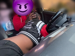 Big Lip Big Titties Suck Dick in the Car