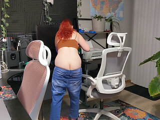 Buttcrack Exposed Dusting Home Office