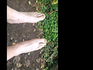 my beautiful feet in the garden